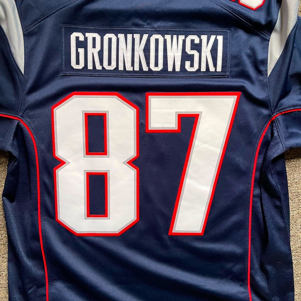 Nike New England Patriots Rob Gronkowski game jersey